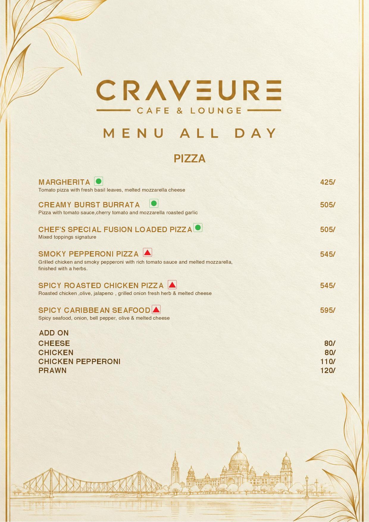 CRAVEURE menu, page 12