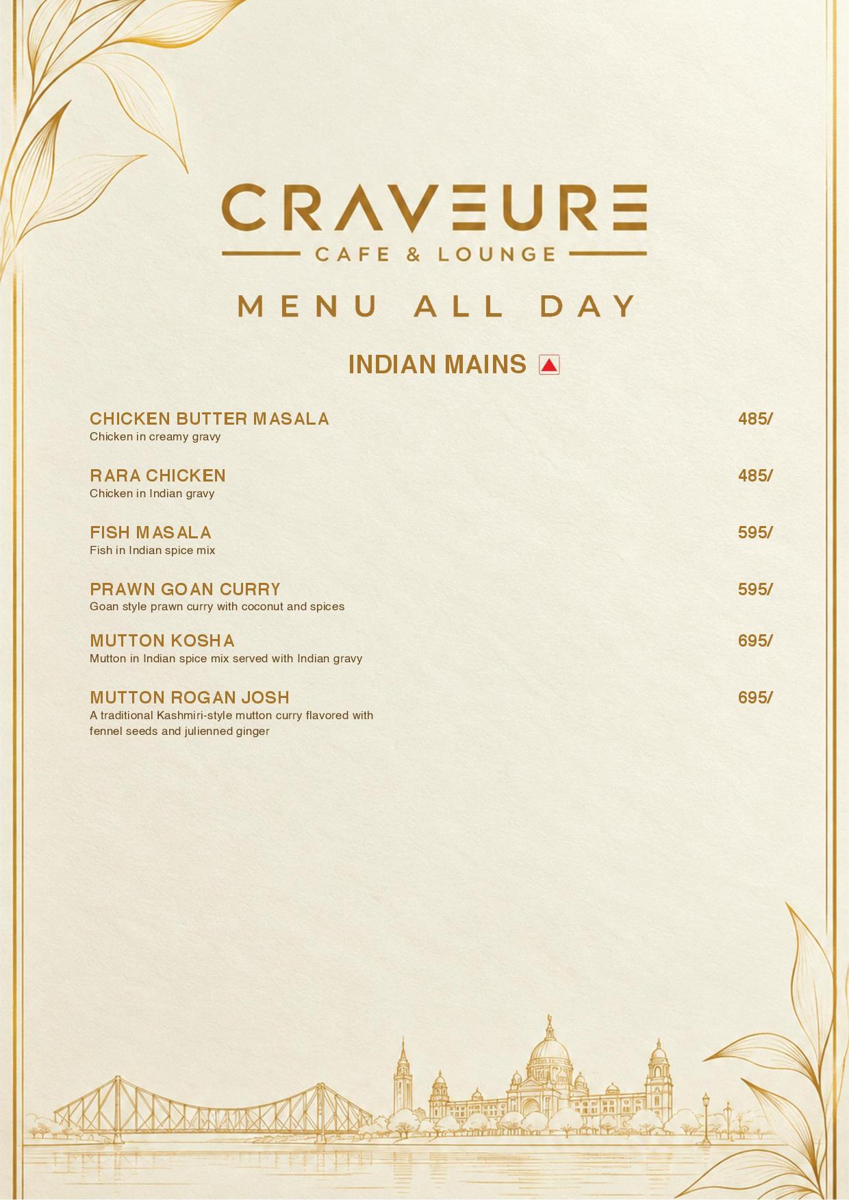 CRAVEURE menu, page 15